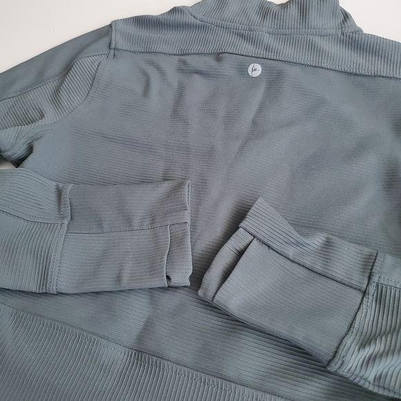 90 Degrees By Reflex 1/4-zip Ribbed Crop Top, Size S - Picture 9 of 13